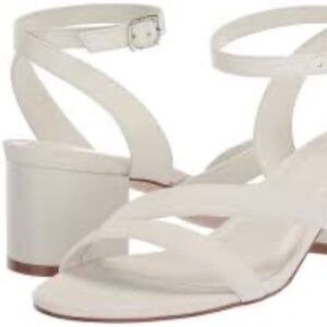 Rebecca Allen Women's The Block Sandy Leather Suede White size 7.5